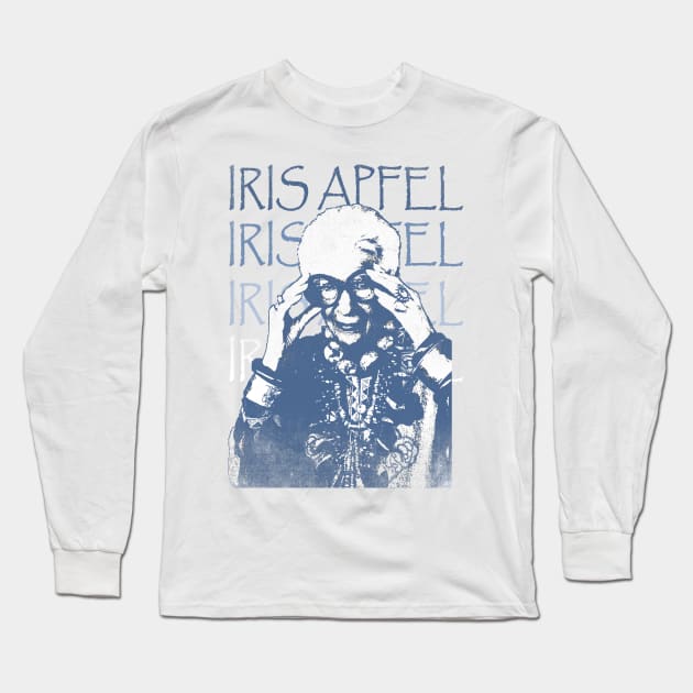 Iris-Apfel Long Sleeve T-Shirt by nikalassjanovic